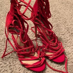 Scrappy tie up sandals